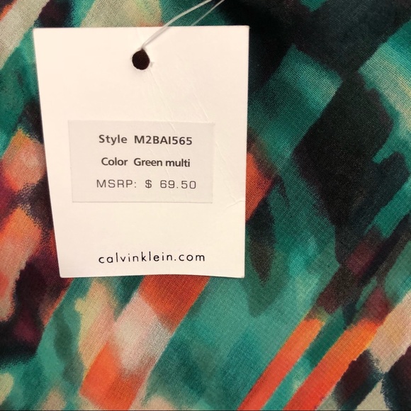 Calvin Klein-Multicolored sleeveless layered top M - Picture 7 of 8